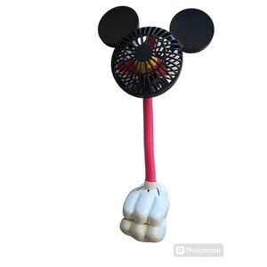 Disney Parks Mickey Mouse Portable Fan Flexible Clamp 17" Stroller
